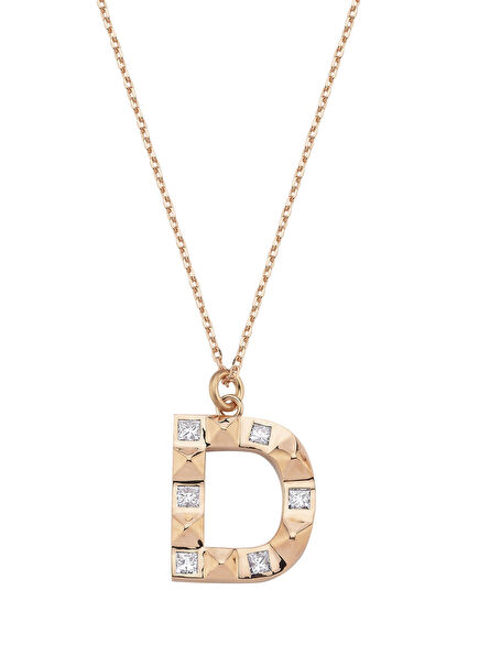Letter Shaped Women's Gold Necklace